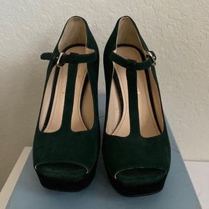 Prada suede heels